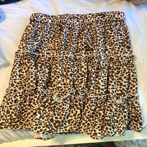 Cheetah Print Frilly Skirt. Size Small